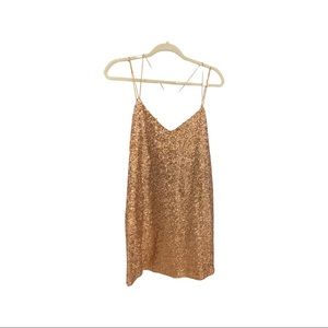 Zara basic mini sequin holiday dress